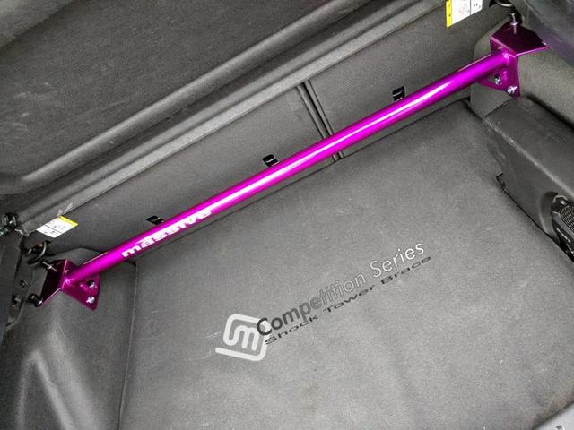 MAssive 12+ Focus Rear Shock Tower Brace PURPLE Installed