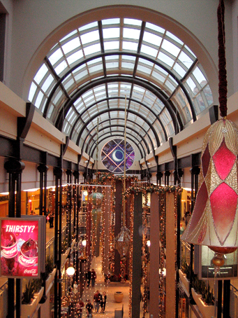 Inside Circle Center Mall (downtown Indy).