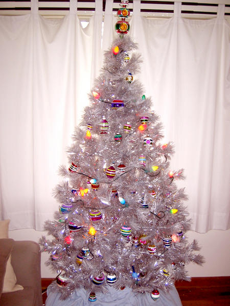 shiny brite tree